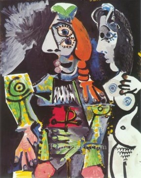 キュービズム Painting - Le matador et femme nue 1 1970 キュビズム